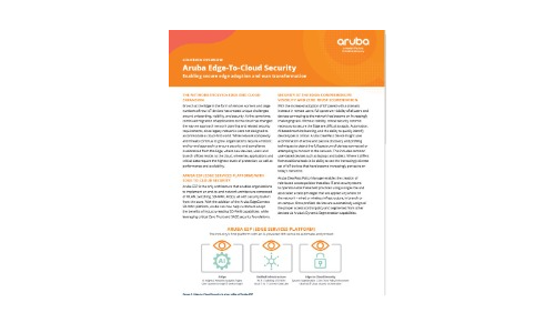 Aruba Edge-to-Cloud Securit