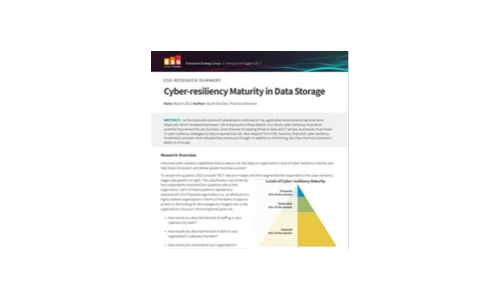 Maturité de la cyber-résilience dans le stockage de données