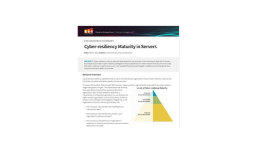 Maturité de la cyber-résilience dans les serveurs