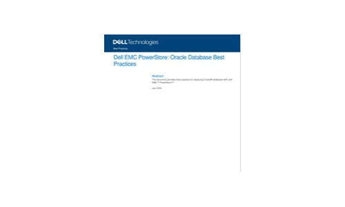 Dell Emc PowerStore: Oracle Database Best Practices