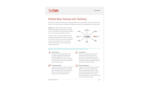 Tests bêta mobiles avec testfairy