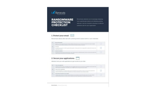Liste de contrôle de la protection des ransomwares